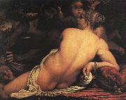 Annibale Carracci Venus with Satyr and Cupid oil painting picture wholesale